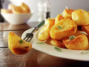 Traditional British roast potatoes
