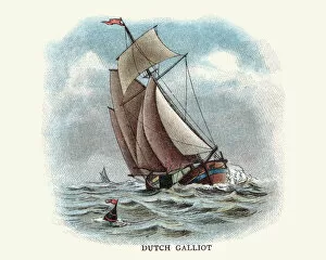 Images Dated 22nd March 2017: Traditional Dutch Galiot Boat