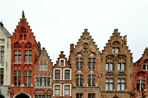 In A Row Gallery: Traditional Flemish architecture in Bruges, Flanders, Belgium
