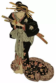 Traditional Japanese Woodblock of Actor