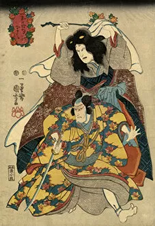 Images Dated 6th March 2012: Traditional Japanese Woodblock print of Actors