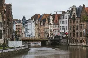 Traditional old houses on the canal, Ghent