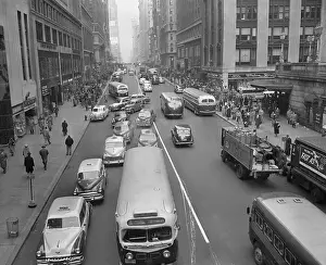 42nd Street Prints: Traffic on 42nd Street