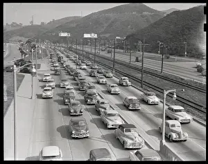 Slow Prints: Traffic On Hollywood Freeway