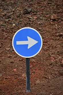 Direction Sign Prints: Traffic sign, arrow to the right