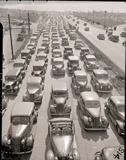 Worlds Fair Prints: Traffic on the Way to the World's Fair