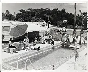 Trailer Prints: Trailor Home With Swimming Pool