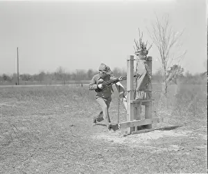 Fort Dix Prints: Trainee Practicing Bayonet Drill