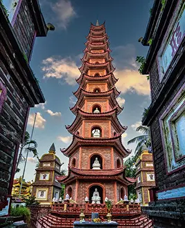 Tran Quoc Pagoda in sunset, Hanoi, Vietnam