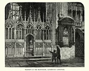 Images Dated 25th September 2017: Transept of the martyrdom, Canterbury, Cathedral, 19th Century