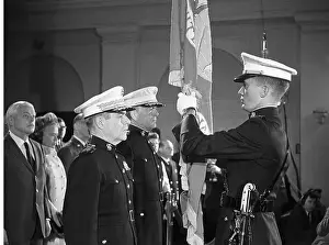Transferring of Colors at Marine Corps Ceremony