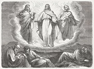 Cloudscape Gallery: Transfiguration of Jesus, wood engraving, published in 1877