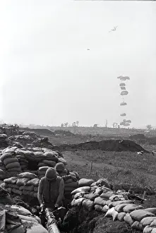 Supply Prints: US Transport Plane Dropping Supplies