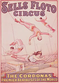 Acrobat Prints: Trapeze Artists Displaying Their Talent