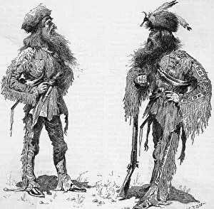 Two Trappers Standing Full Length