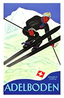 Arc0010216 Prints: Travel Poster For Adelboden