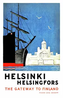 Arc0010216 Prints: Travel Poster For Helsinki