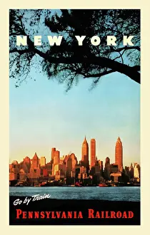 Arc0010216 Prints: Travel Poster, New York, Go By Train