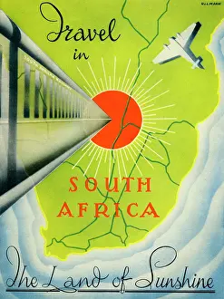 Brochure Prints: Travel in South Africa, The Land of Sunshine, South African Railways, Airways and Harbours