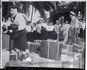Guadalcanal Prints: Travelers and Luggages on Site