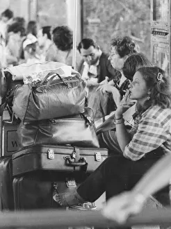 Trunks Prints: Travelers at Vienna Westbahnhof
