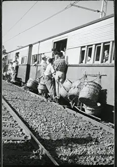 Jakarta Prints: Travelers Waiting at Train Station