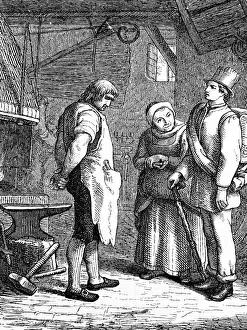 Traveling handyman asks blacksmith for work