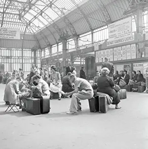 Closed Prints: Travellers Waiting at Paris Train Station During Railroad Strike