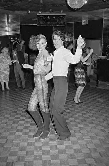 Contestant Prints: Travolta Look Alike Contest Entrant Dancing in Disco
