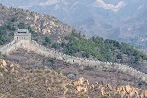 Images Dated 7th April 2014: Trees and mountains at the Great Wall of China