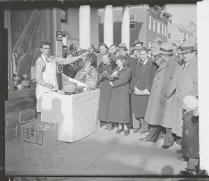 Flemington Prints: Trial Crowd at Hot Dog Stand