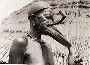 Bill Prints: Tribesman Showing His Lip Discs