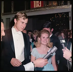 Edward F Prints: Tricia Nixon and Edward Cox with Reporters