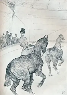 Circus Prints: Trick-Rider Driving Tandem, c.1899 (1934)