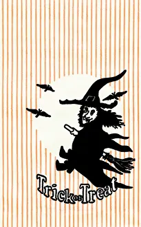 Treat Prints: Trick or Treat - Red Line Witch