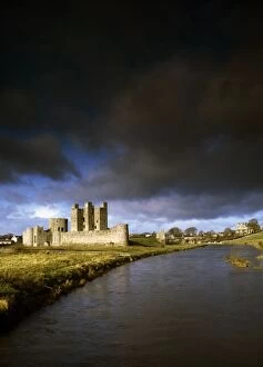 Images Dated 13th April 2016: Trim Castle and River Boyne under heavy clouding in County Meath, Ireland