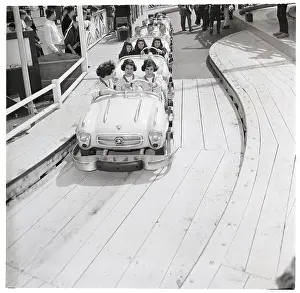 Amusement Park Prints: Triplet Day At Amusement Park