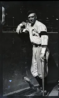 Tris Speaker Leaning Against Wall