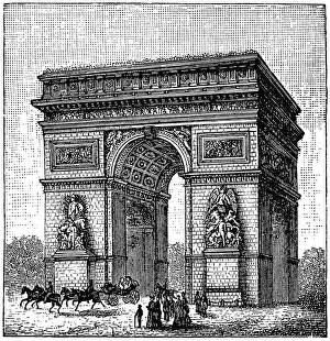 Conceptual Symbol Prints: Triumphal Arch or Arc de Triomphe, Paris, France