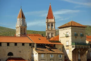 Trogir Harbour front with medieval buildings, Trogir, Croatia