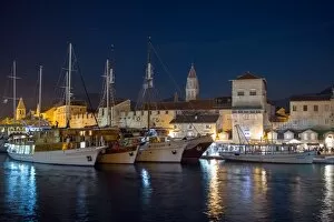 Images Dated 24th June 2016: Trogir at night, Dalmatian coast, Croatia