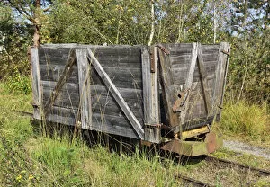 Images Dated 3rd October 2014: Trolley of a narrow-gauge railway, formerly used for transporting peat
