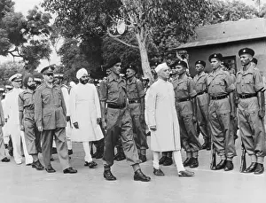 Mumbai Prints: Troop Review by Prime Minister Jawaharlal Nehru and Company