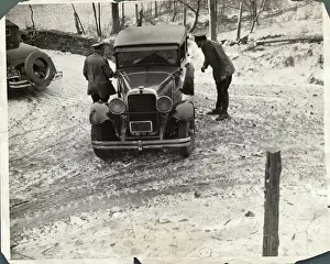 Troopers Stopping Cars at Entrance to Lindbergh Estate