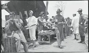 Strategy Prints: Troops at Camp During Meal Time