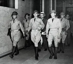 Louisiana Prints: Troops Escorting Huey Long
