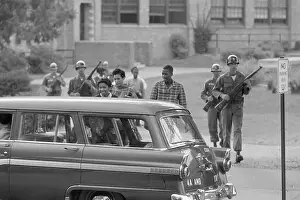 Station Wagon Prints: Troops Escorting Students from School