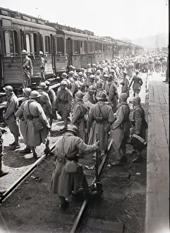 Troops Evacuating Rhineland By Train