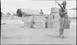Strategy Prints: Troops on Guard Duty at Marines Camp