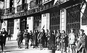 Bilbao Prints: Troops Guarding Banks Against Communists